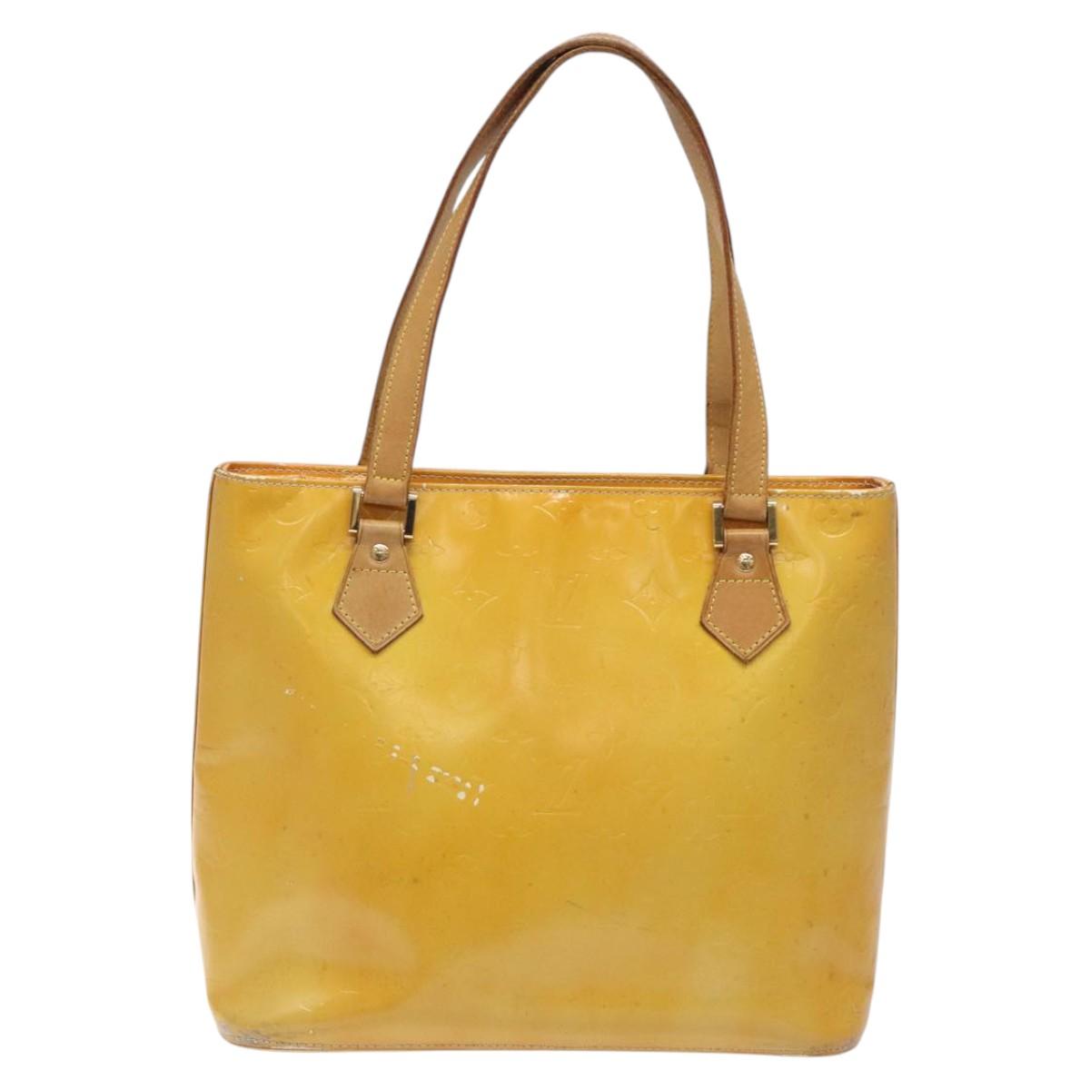 LOUIS VUITTON Monogram Vernis Houston Hand Bag Gris M91053 LV Auth hk2570