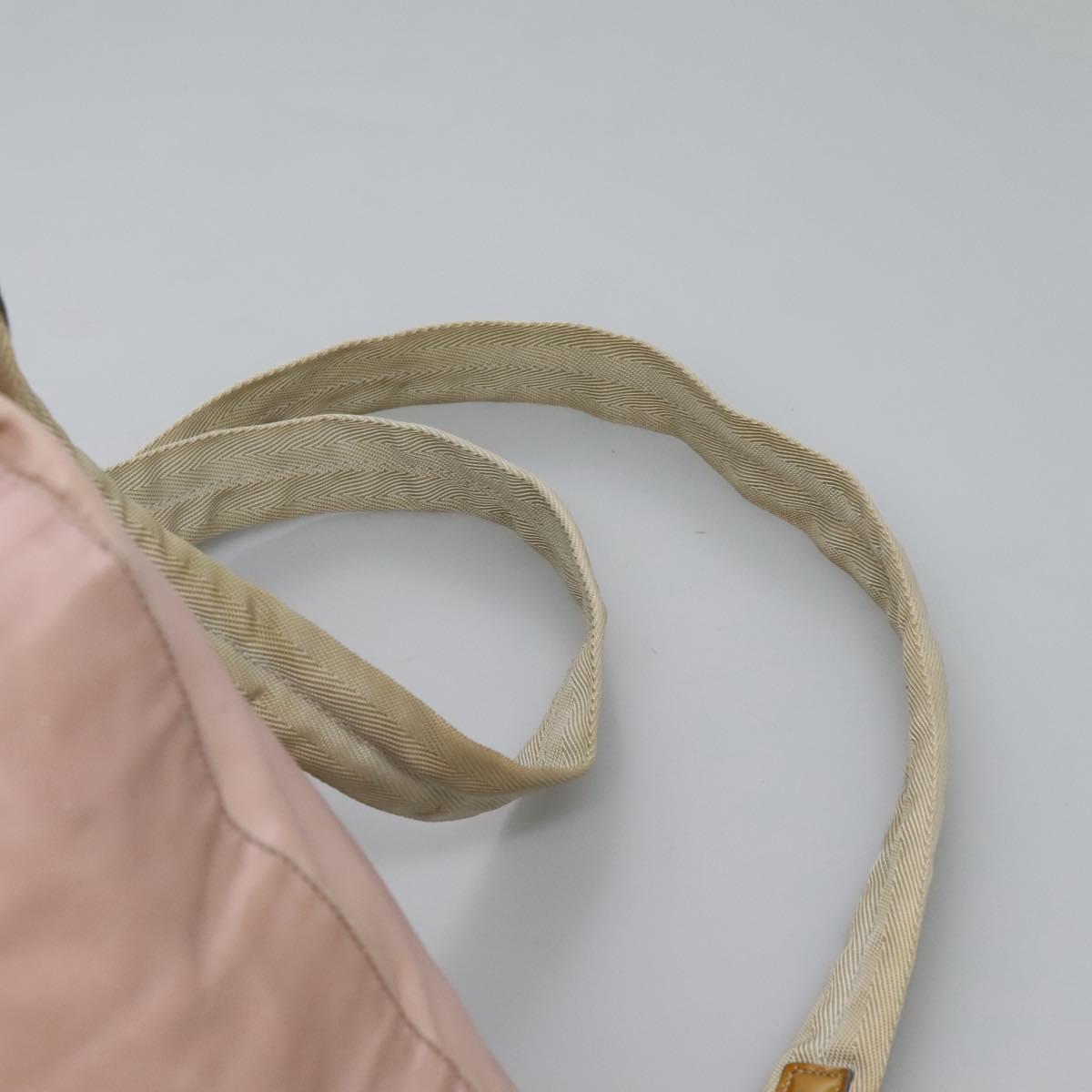 PRADA Backpack Nylon Pink Silver Auth hk2592