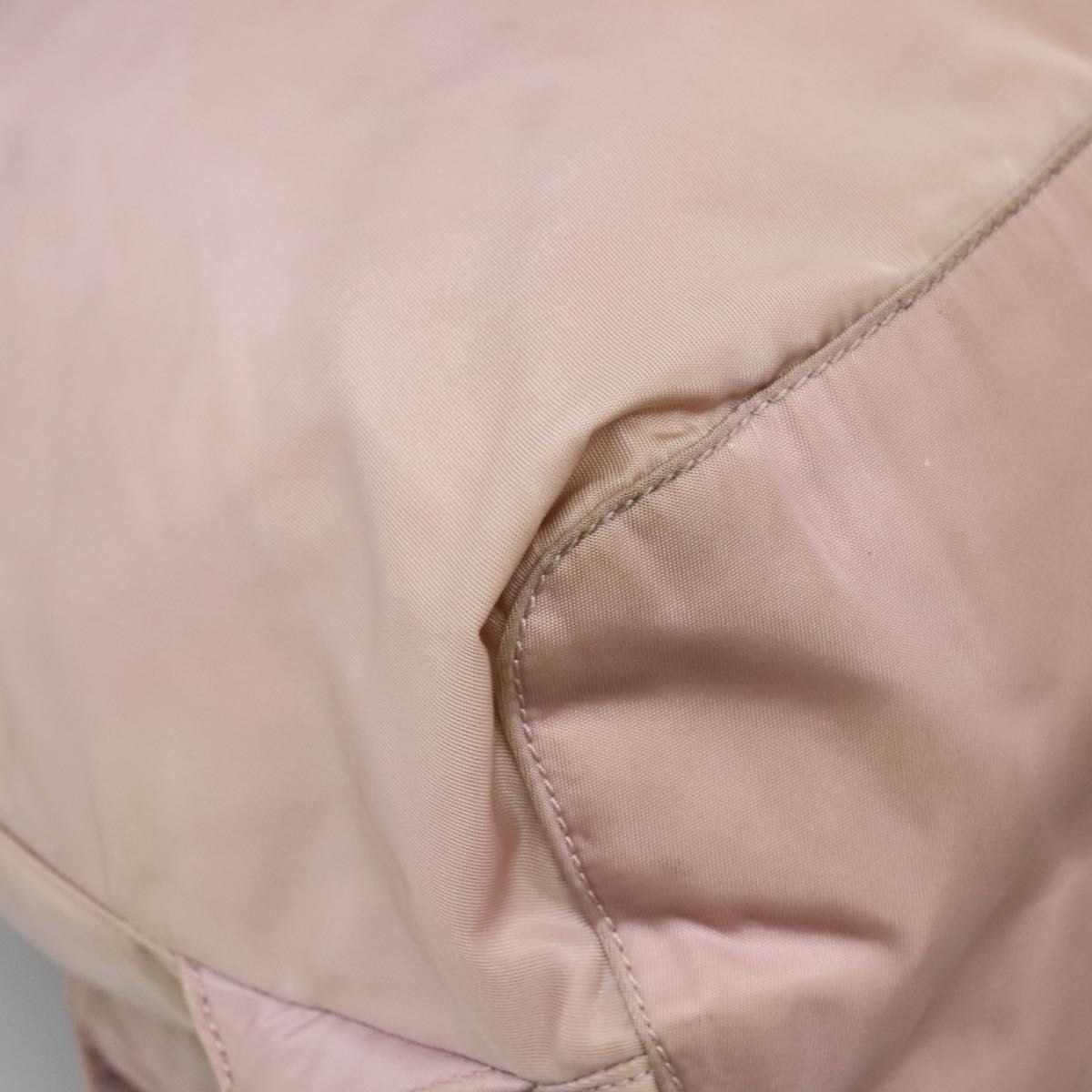 PRADA Backpack Nylon Pink Silver Auth hk2592