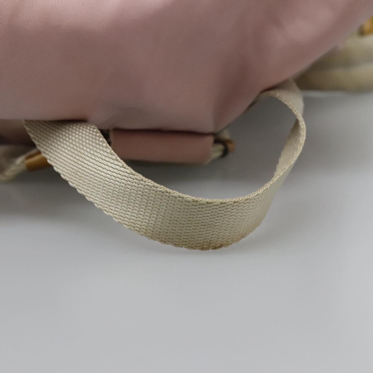 PRADA Backpack Nylon Pink Silver Auth hk2592