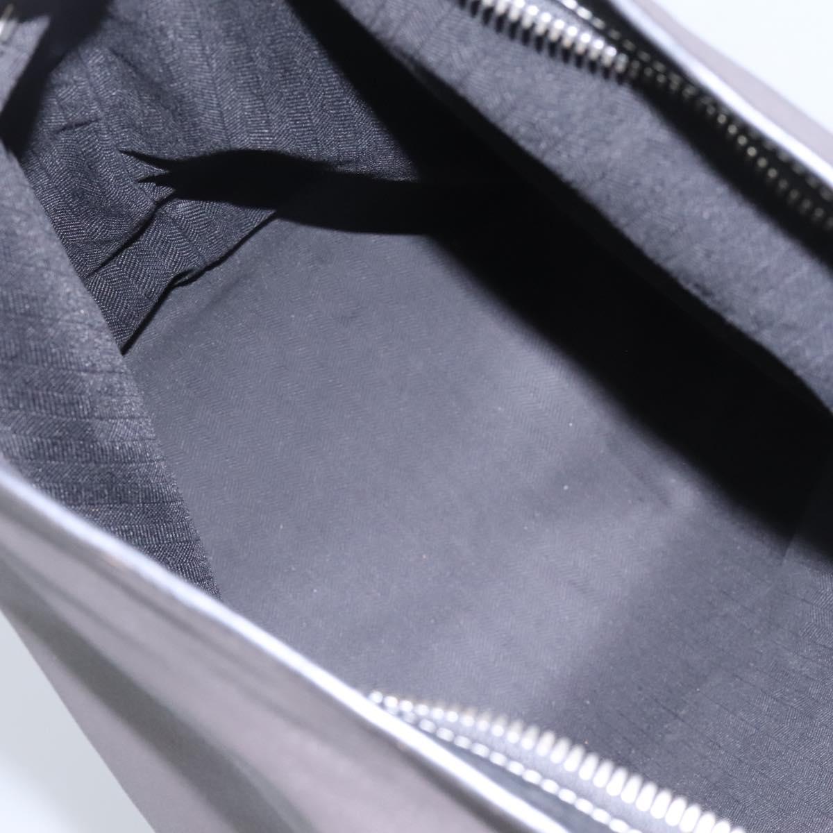 LOEWE Anagram Body Bag Leather Gray Silver Auth hk2593