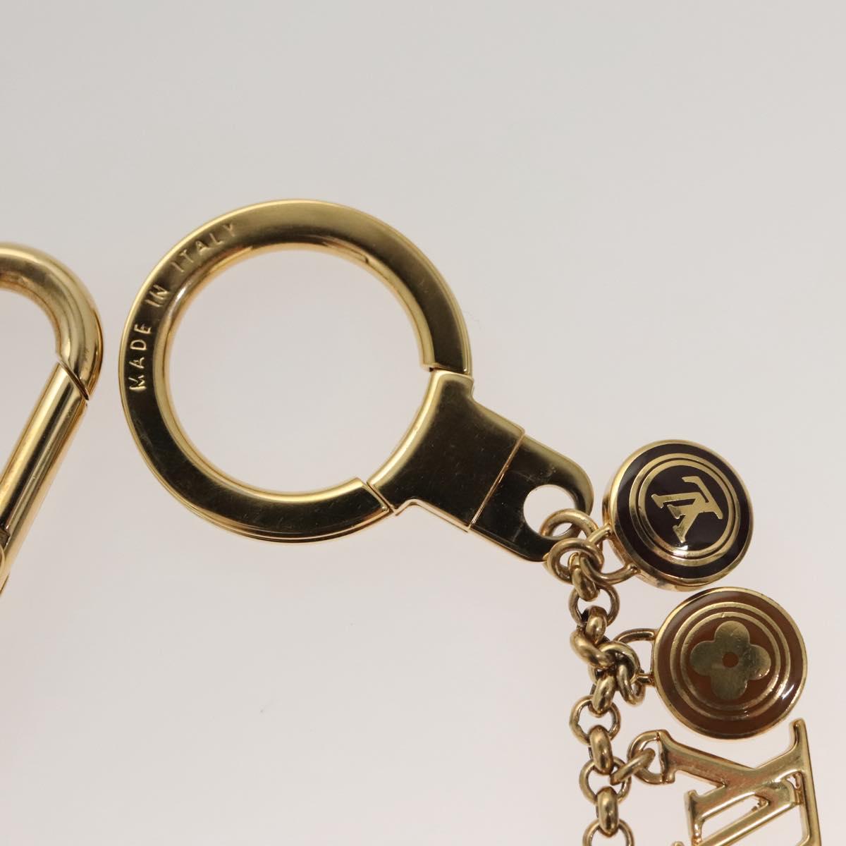 LOUIS VUITTON Porte Cles Chainne Pastille Key Holder Gold M65386 LV Auth hk2597