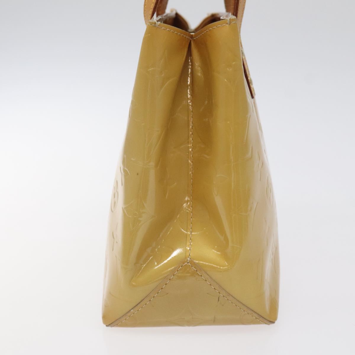 LOUIS VUITTON Monogram Vernis Reade PM Hand Bag Beige M91334 LV Auth hk2627