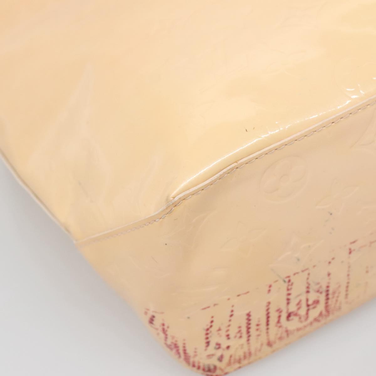 LOUIS VUITTON Vernis Reade MM Hand Bag Marshmallow Pink M91304 LV Auth hk2640