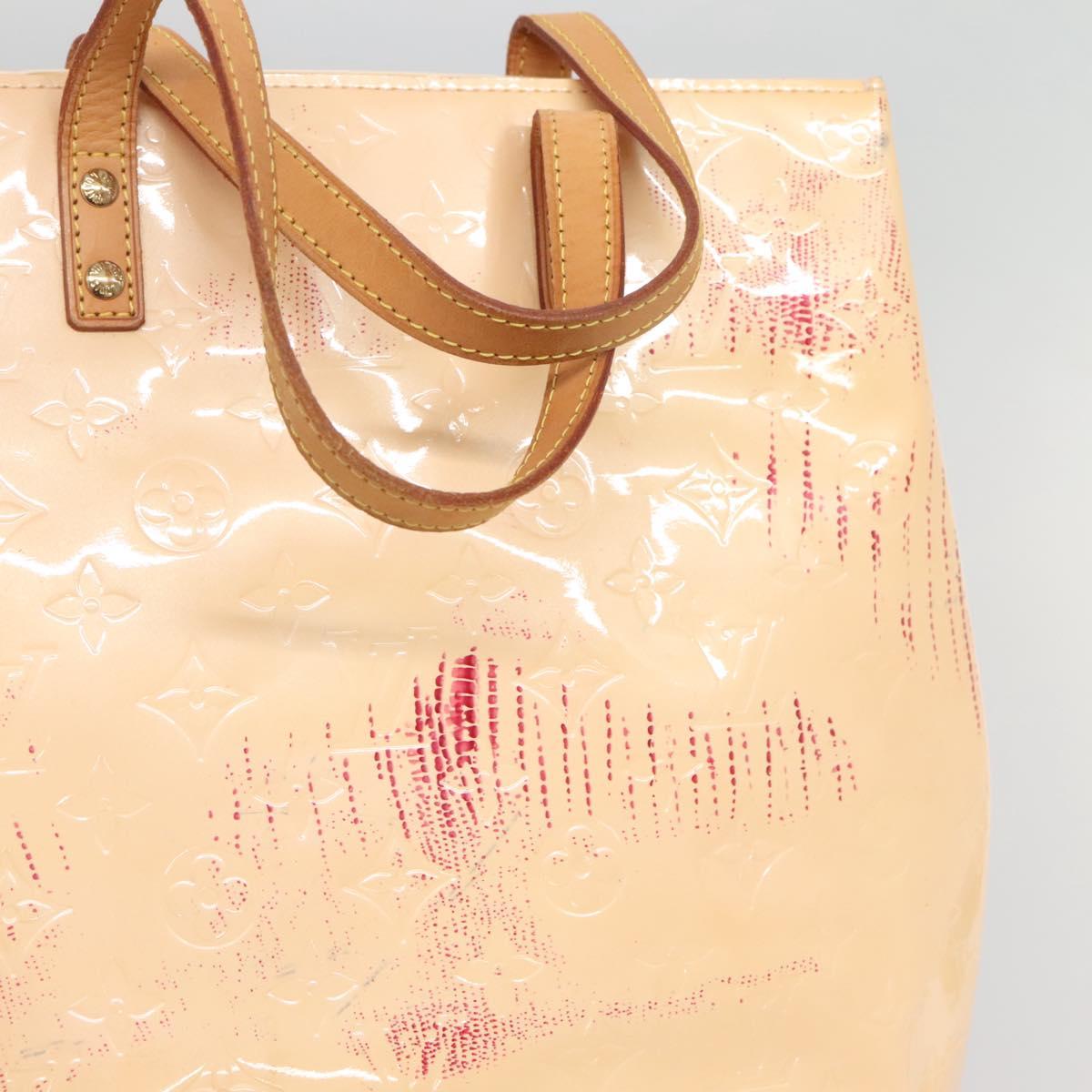 LOUIS VUITTON Vernis Reade MM Hand Bag Marshmallow Pink M91304 LV Auth hk2640