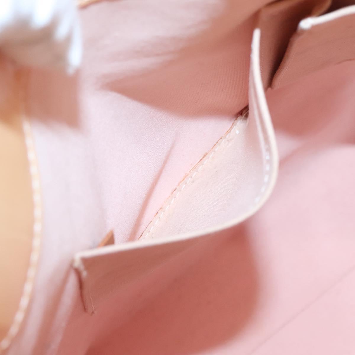 LOUIS VUITTON Vernis Reade MM Hand Bag Marshmallow Pink M91304 LV Auth hk2640
