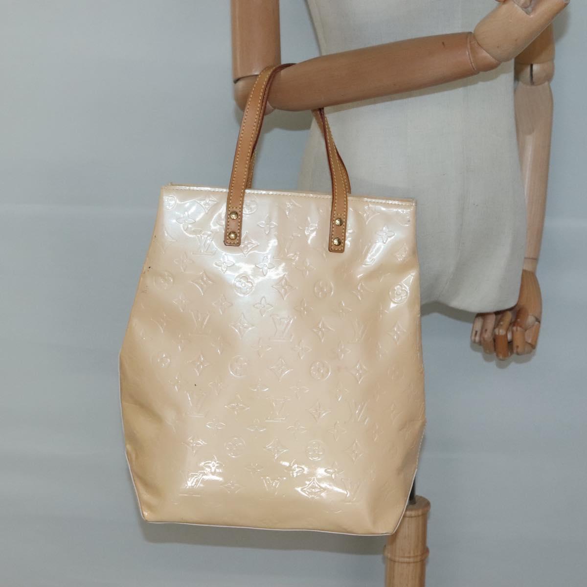 LOUIS VUITTON Vernis Reade MM Hand Bag Marshmallow Pink M91304 LV Auth hk2640