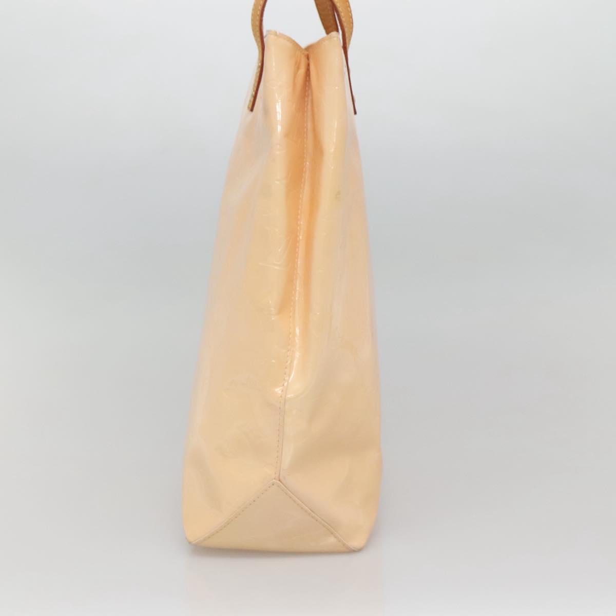 LOUIS VUITTON Vernis Reade MM Hand Bag Marshmallow Pink M91304 LV Auth hk2640