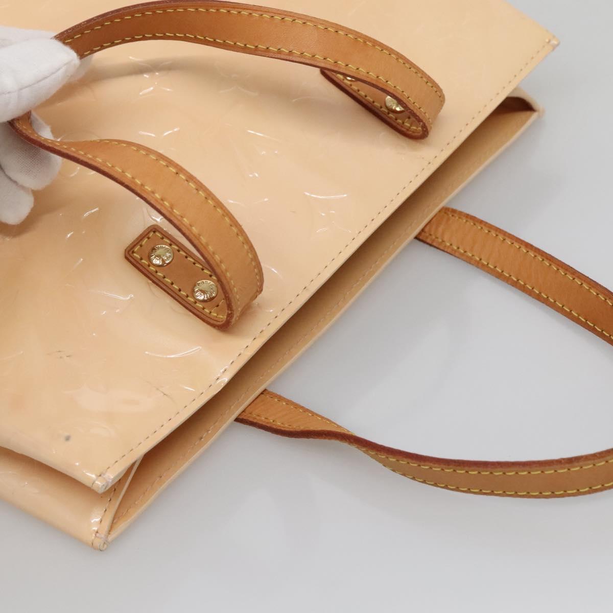 LOUIS VUITTON Vernis Reade MM Hand Bag Marshmallow Pink M91304 LV Auth hk2640
