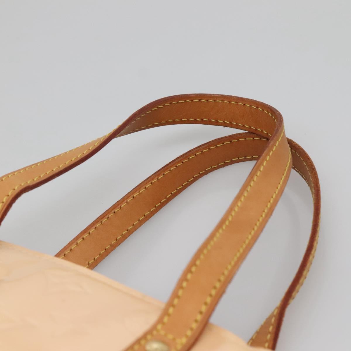 LOUIS VUITTON Vernis Reade MM Hand Bag Marshmallow Pink M91304 LV Auth hk2640