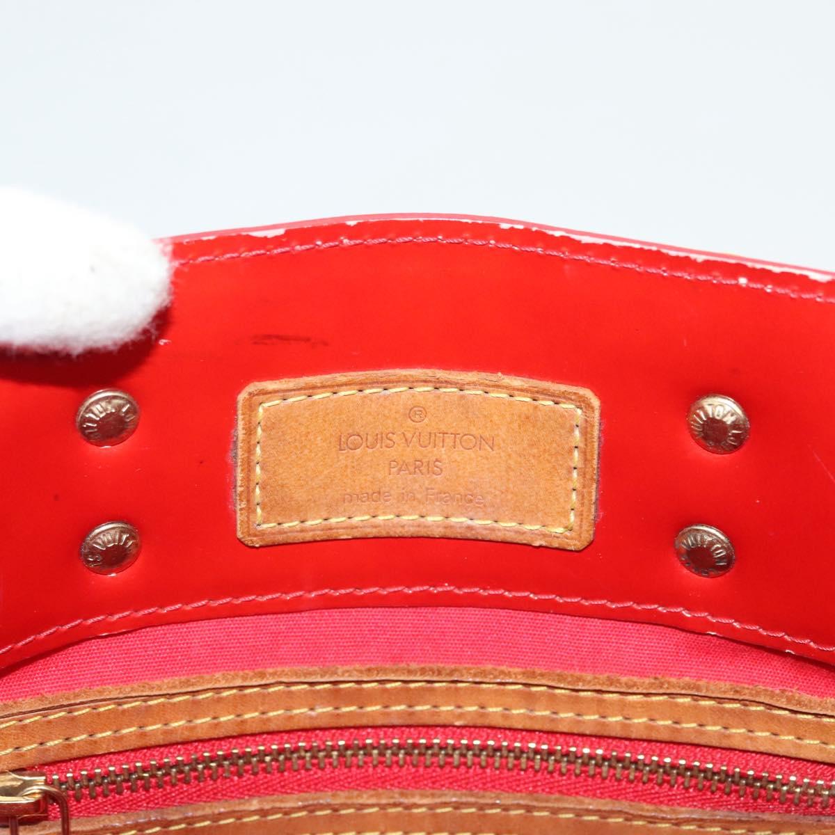 LOUIS VUITTON Monogram Vernis Reade PM Hand Bag Red Rouge M91088 LV Auth hk2659