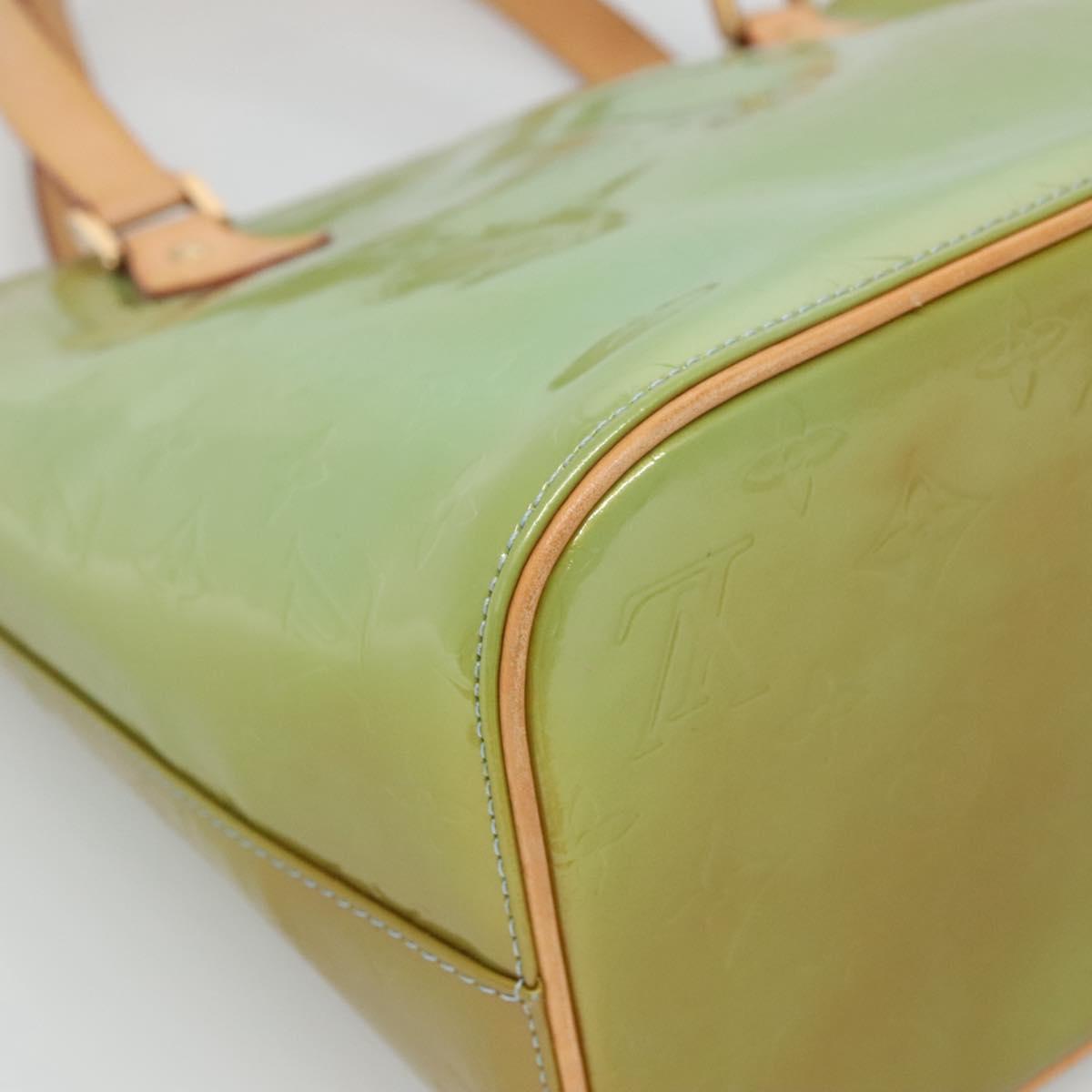 LOUIS VUITTON Monogram Vernis Houston Hand Bag Baby Blue M91005 LV Auth hk2703