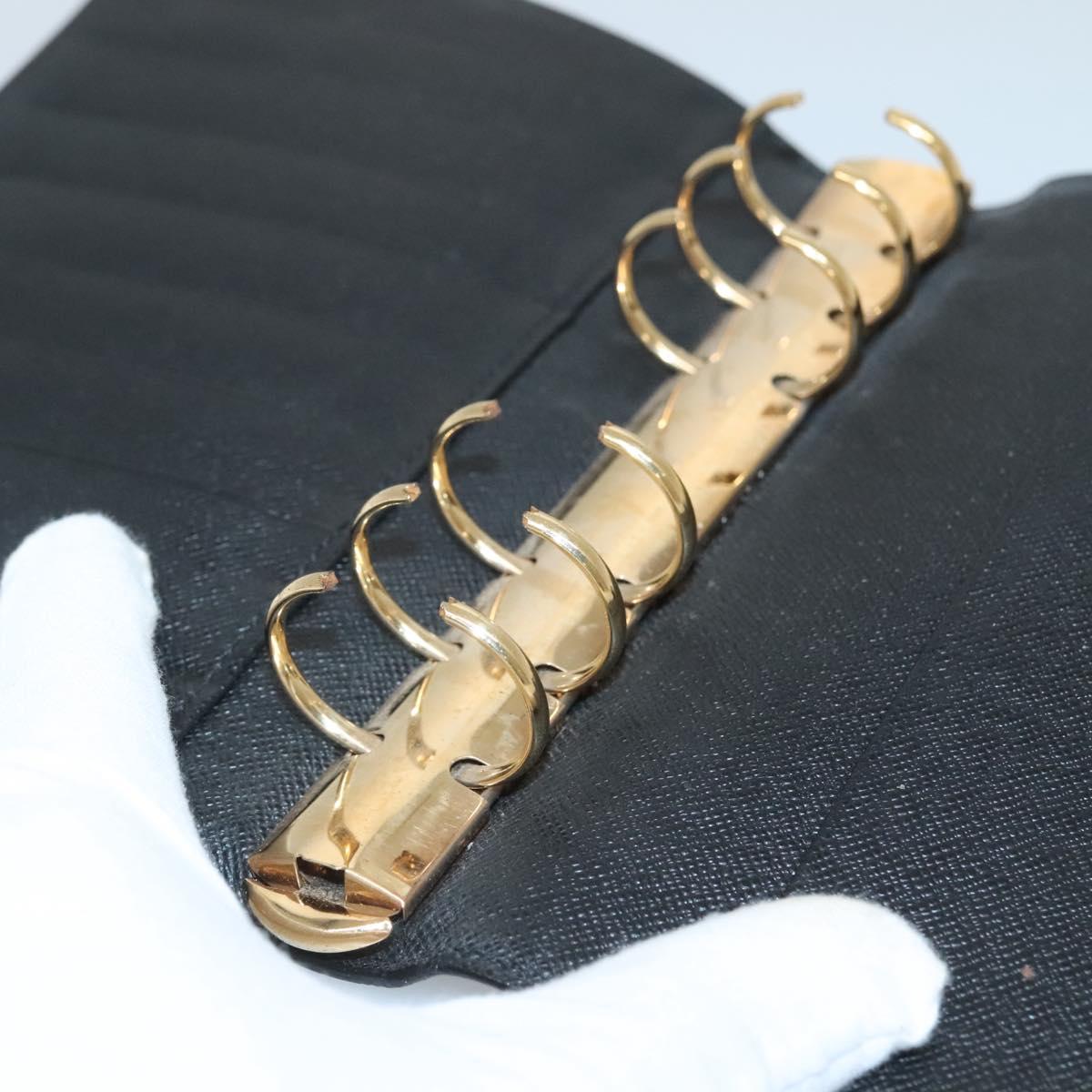 LOUIS VUITTON Epi Agenda MM Day Planner Cover Black R20042 LV Auth hk2714