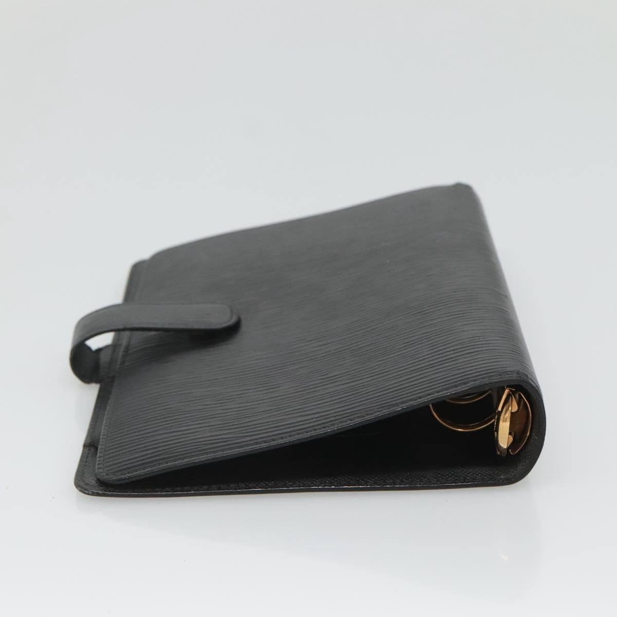 LOUIS VUITTON Epi Agenda MM Day Planner Cover Black R20042 LV Auth hk2714
