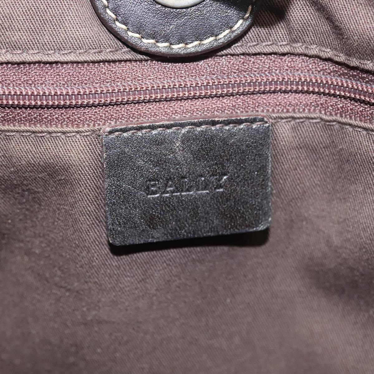 BALLY Tote Bag Canvas Brown Auth hk2728
