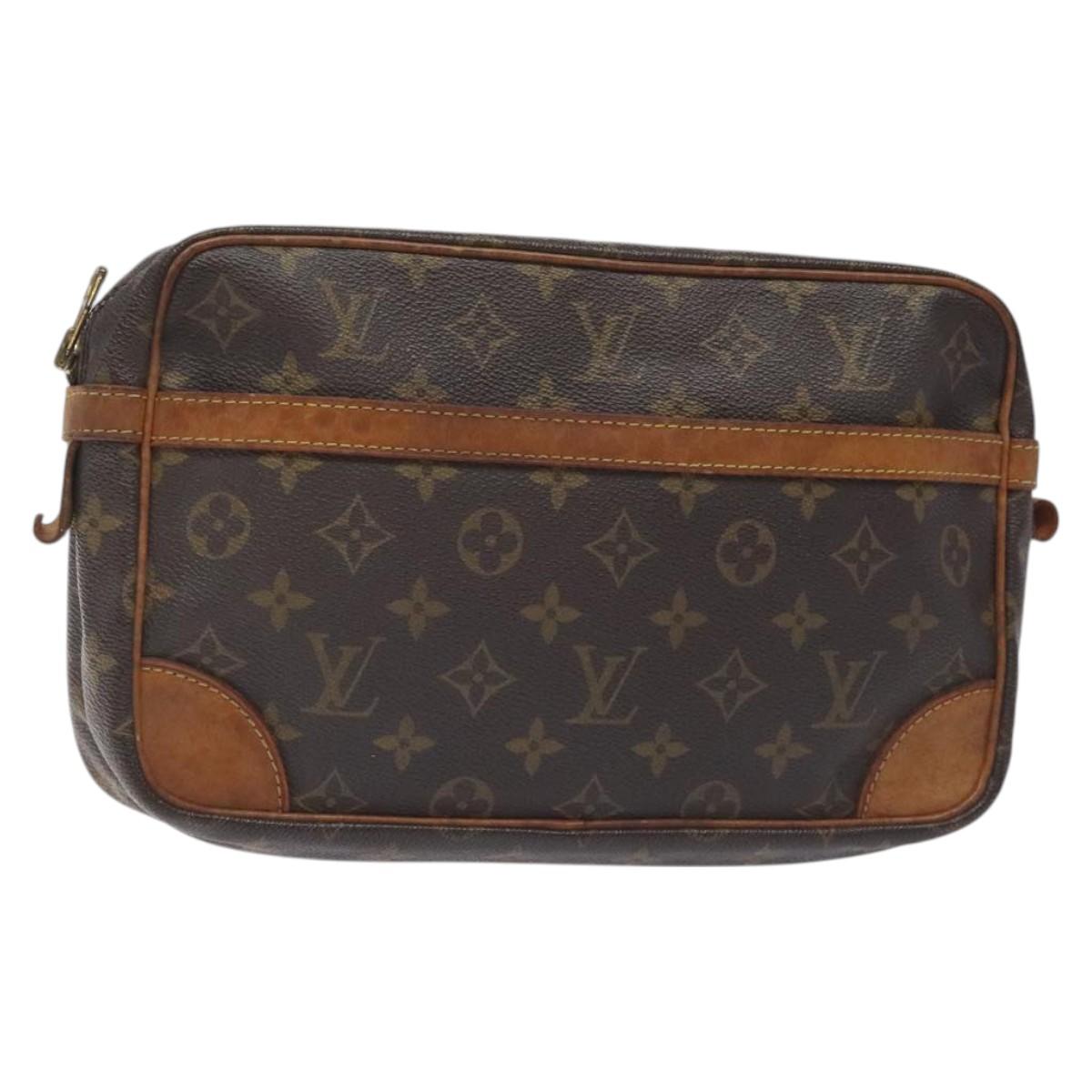 LOUIS VUITTON Monogram Compiegne 28 Clutch Bag M51845 LV Auth hk2734