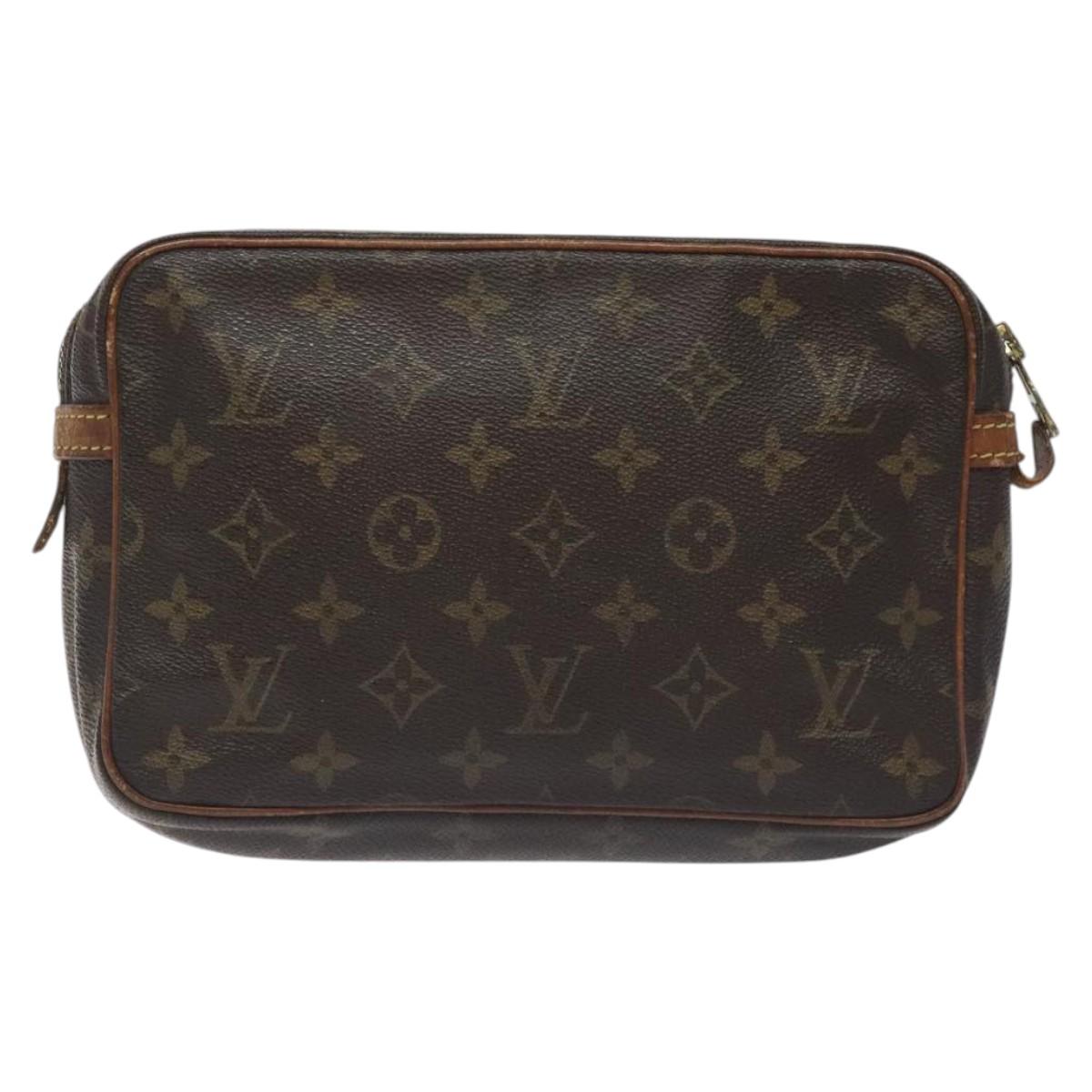 LOUIS VUITTON Monogram Compiegne 23 Clutch Bag M51847 LV Auth hk2735