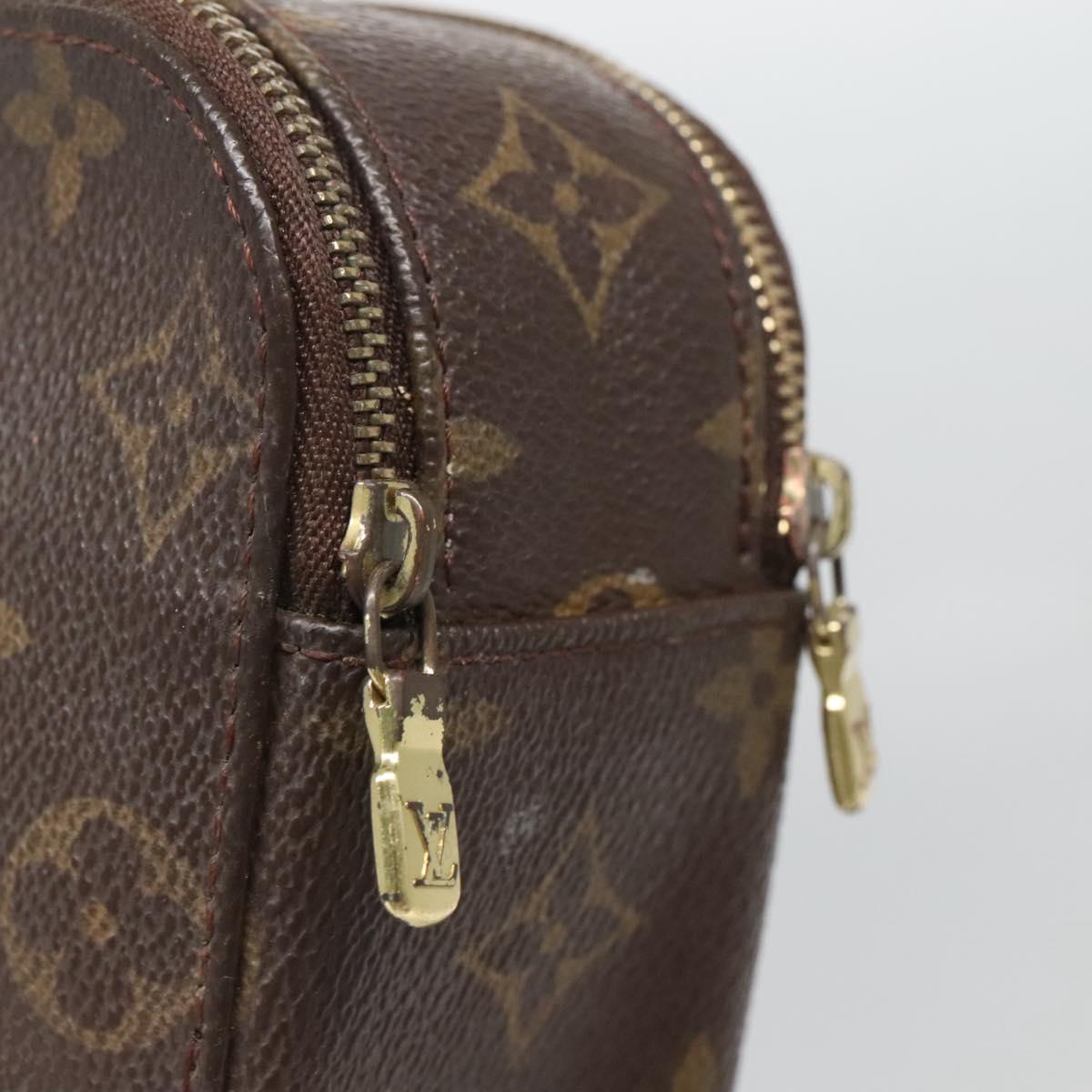 LOUIS VUITTON Monogram Trousse Brush GM Cosmetic Pouch M47505 LV Auth hk2748