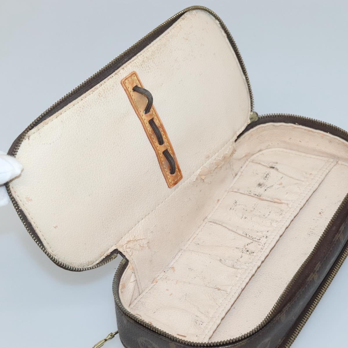 LOUIS VUITTON Monogram Trousse Brush GM Cosmetic Pouch M47505 LV Auth hk2748
