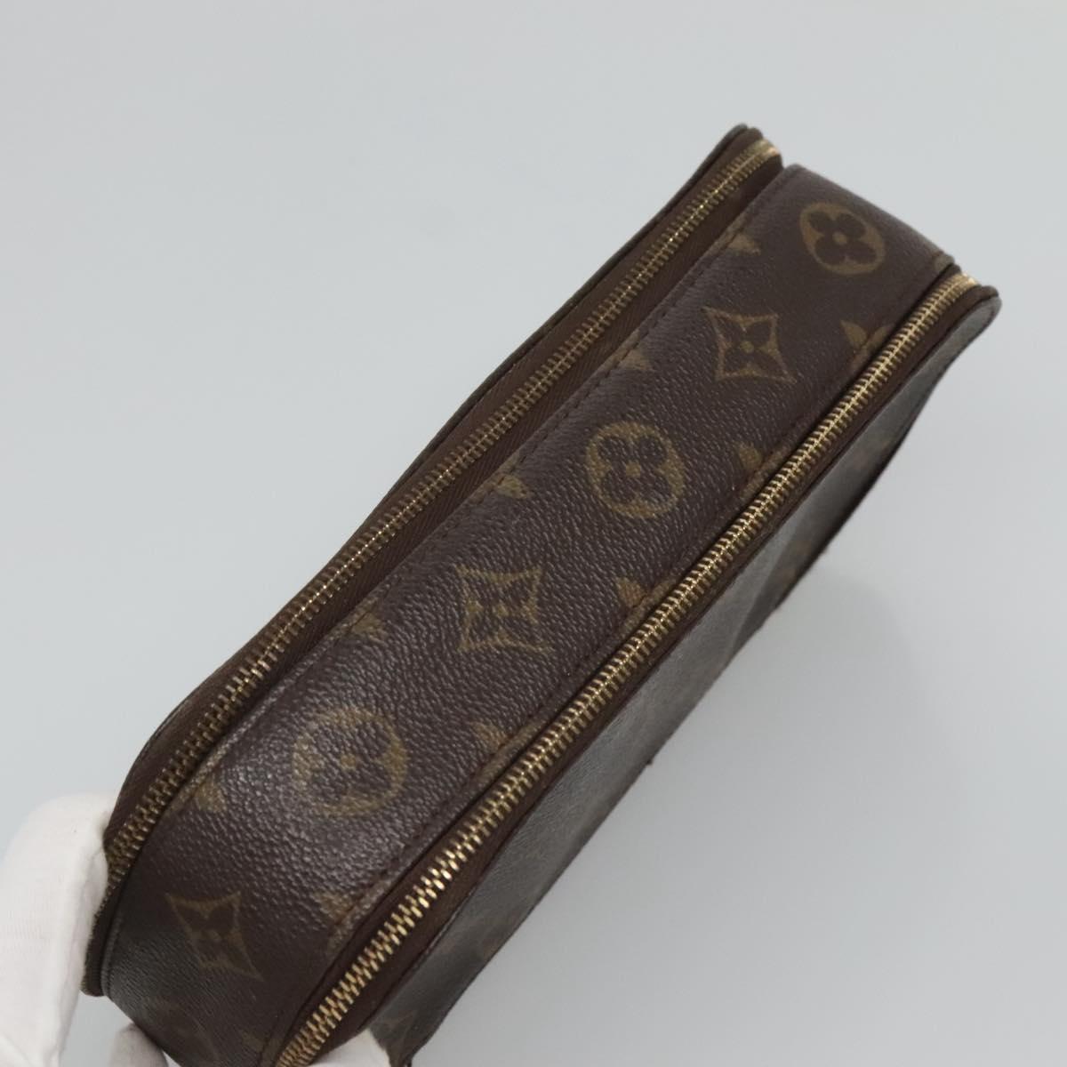 LOUIS VUITTON Monogram Trousse Brush GM Cosmetic Pouch M47505 LV Auth hk2748