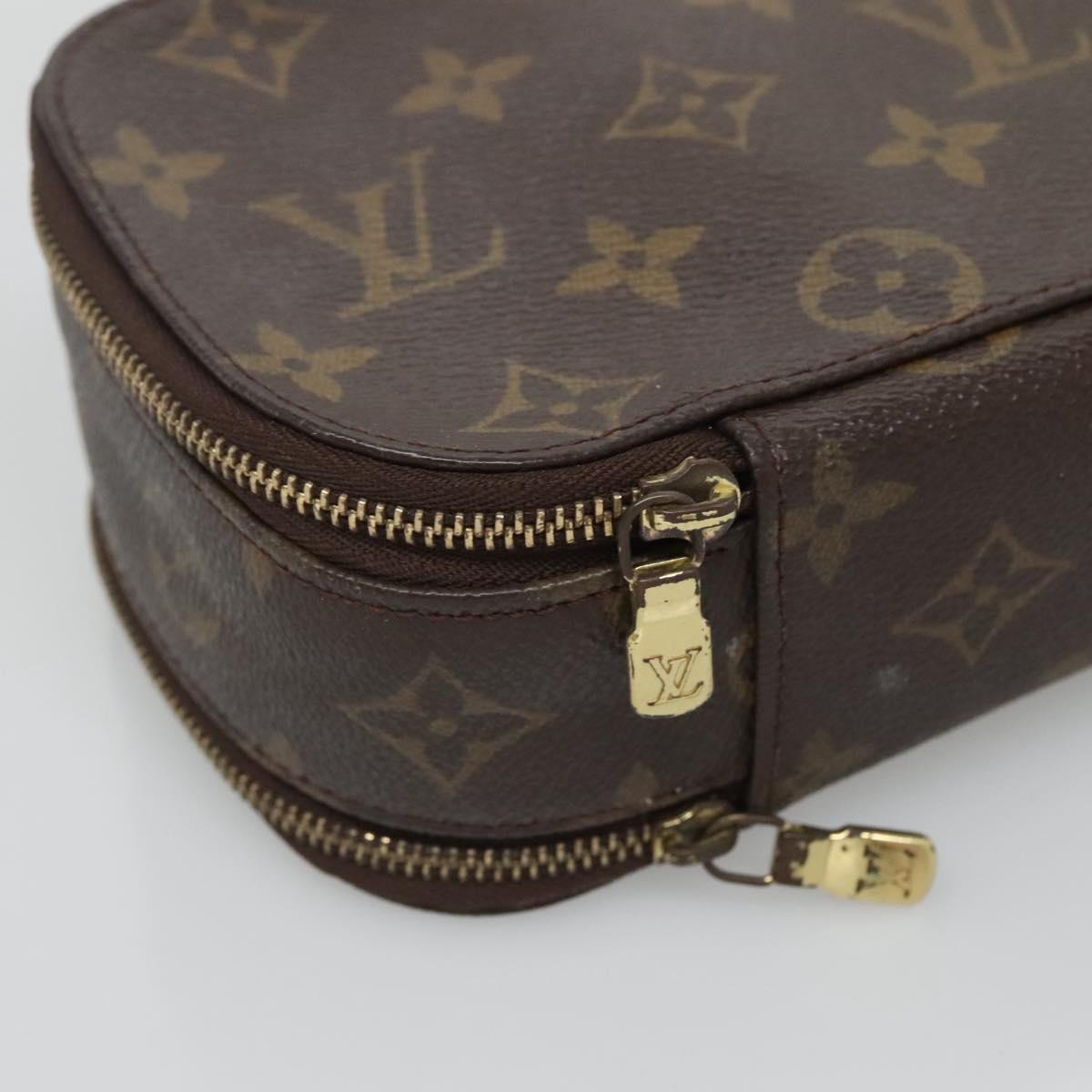 LOUIS VUITTON Monogram Trousse Brush GM Cosmetic Pouch M47505 LV Auth hk2748