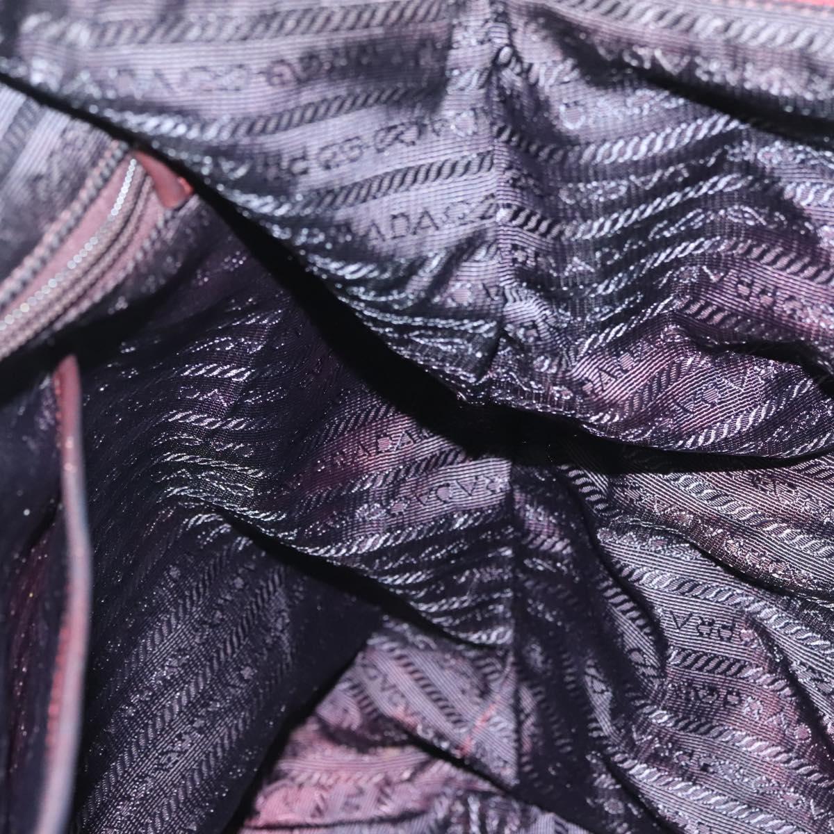 PRADA Tote Bag Nylon Blue Silver Auth hk2799