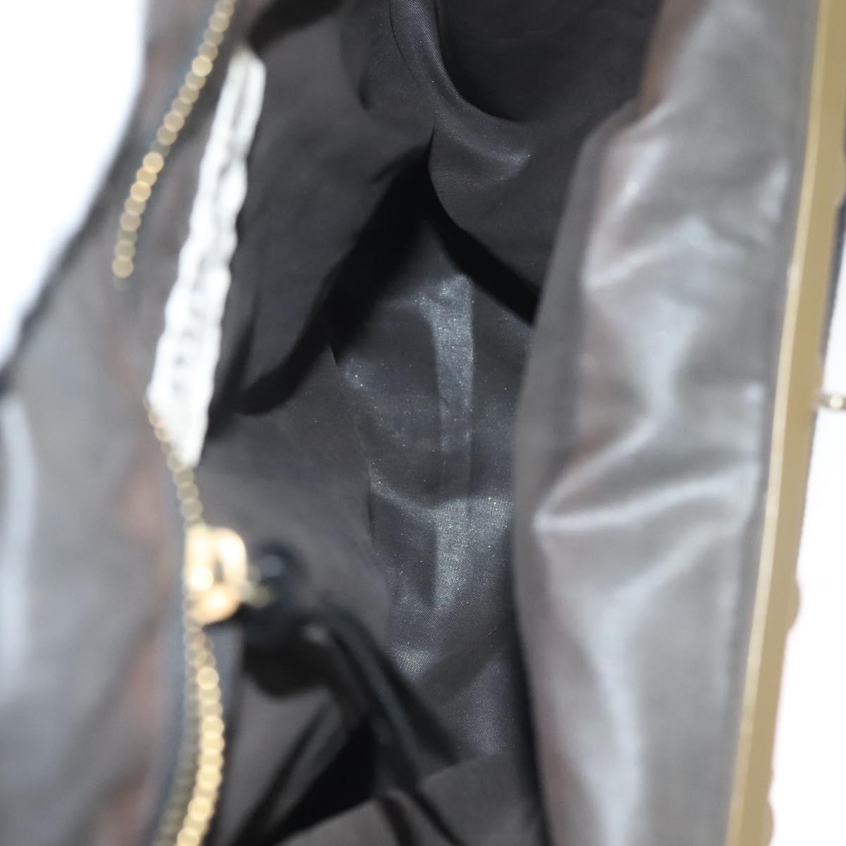 Miu Miu Shoulder Bag Cotton Black Auth hk2812