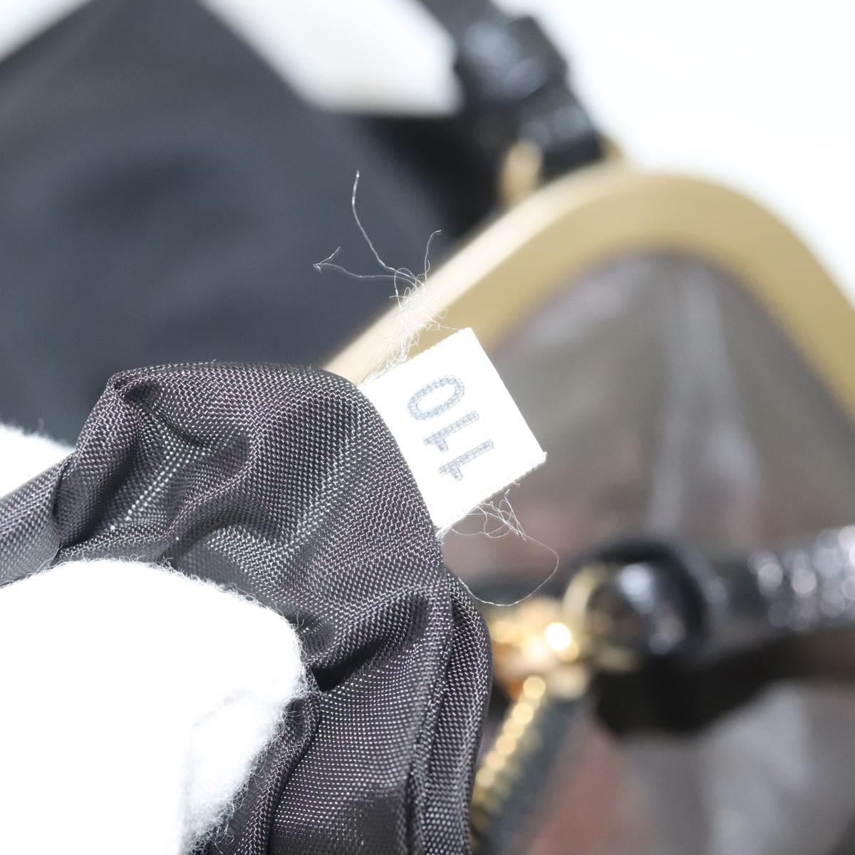 Miu Miu Shoulder Bag Cotton Black Auth hk2812