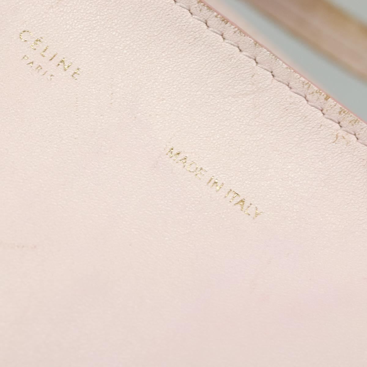 CELINE Horizontalkava Tote Bag Leather Pink Gold Auth hk2816