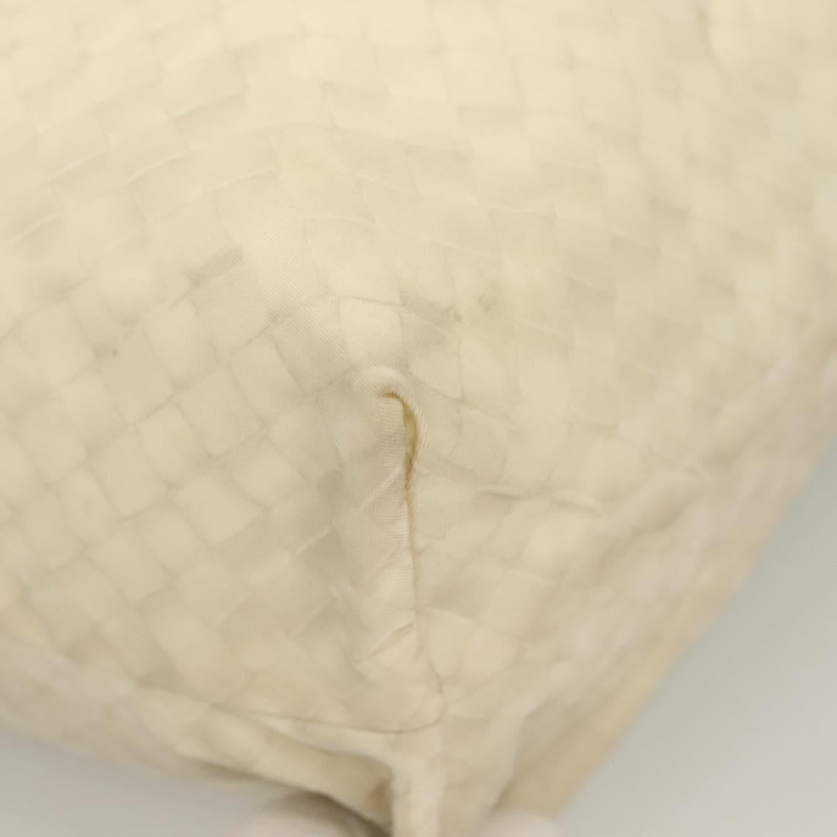 BOTTEGA VENETA Tote Bag Nylon White Auth hk2820