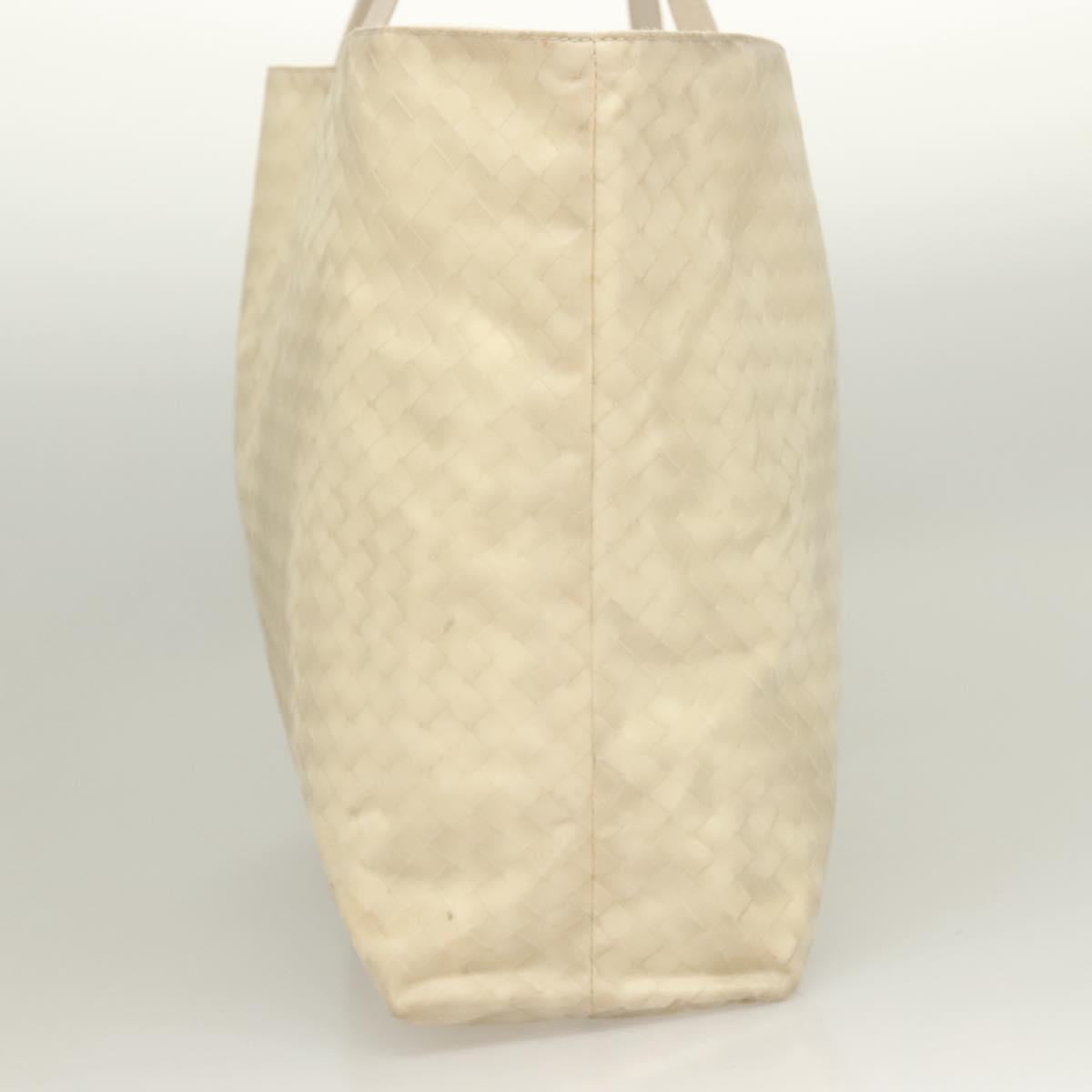 BOTTEGA VENETA Tote Bag Nylon White Auth hk2820