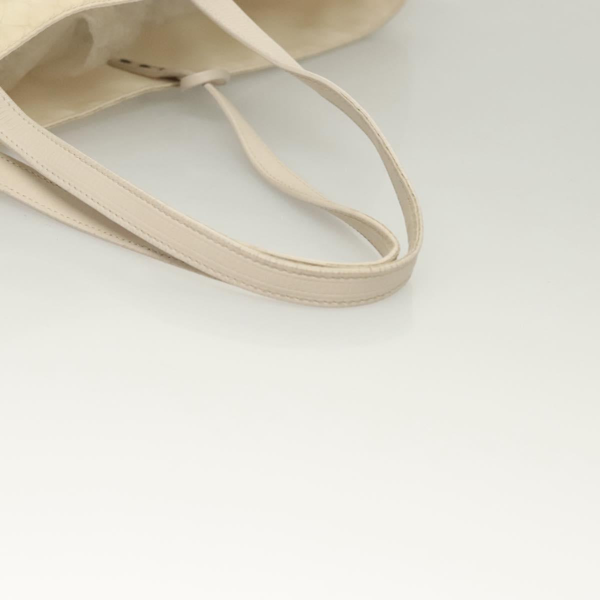 BOTTEGA VENETA Tote Bag Nylon White Auth hk2820