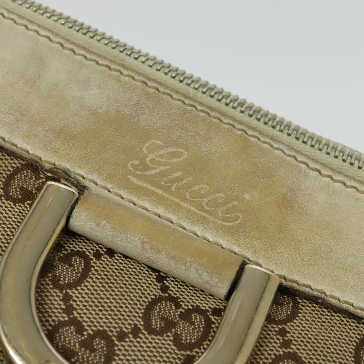 GUCCI GG Canvas Abbey Shoulder Bag Beige Gold 203257 Auth hk2845