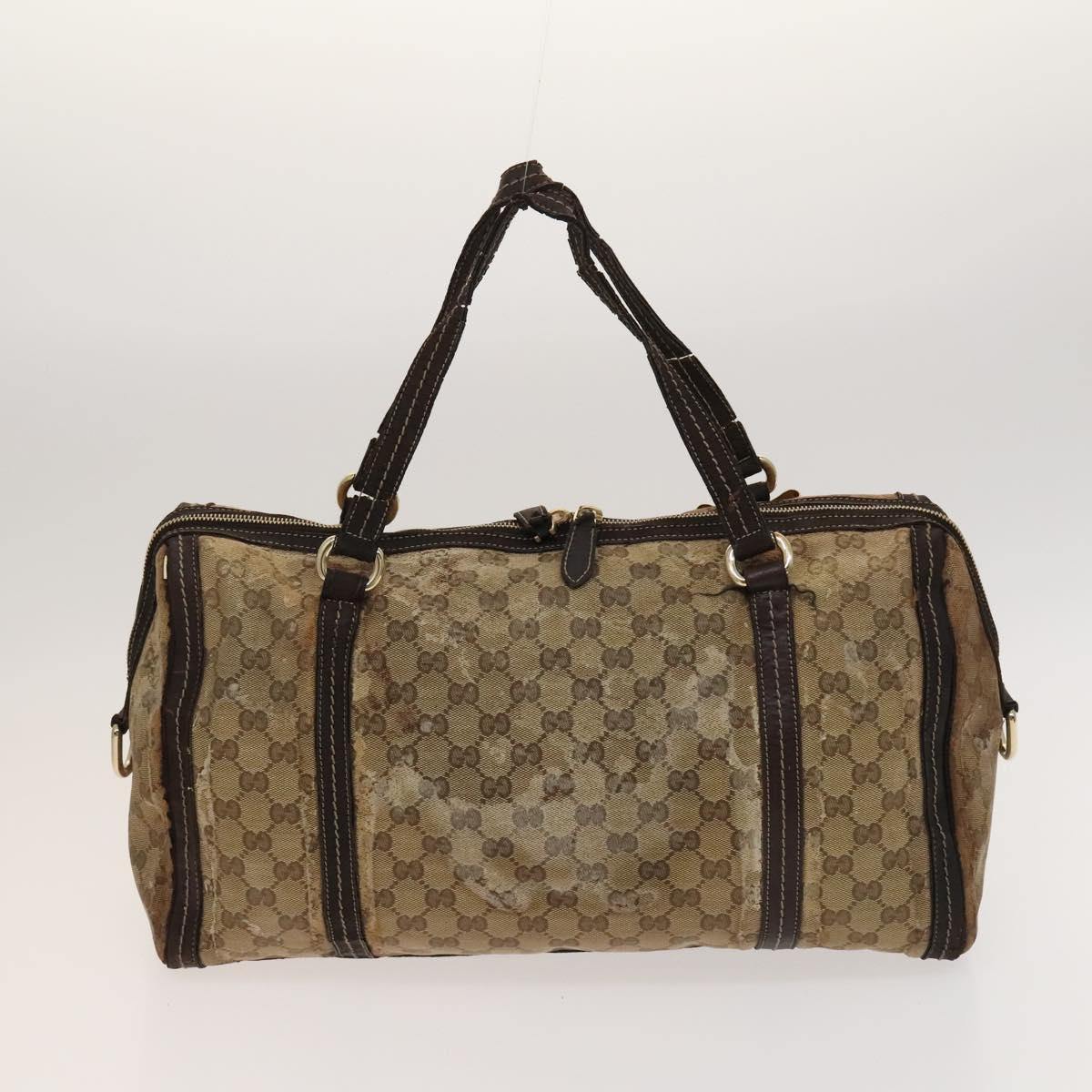 GUCCI GG Canvas Crystal Shoulder Bag 2 Set Beige Brown Auth hk2866