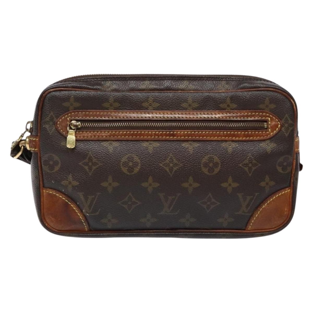 LOUIS VUITTON Monogram Marly Dragonne GM Clutch Bag M51825 LV Auth hk2872