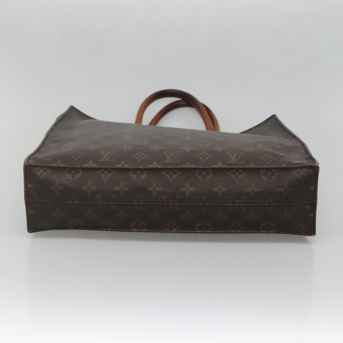 LOUIS VUITTON Monogram Sac Plat Hand Bag M51140 LV Auth hk2882