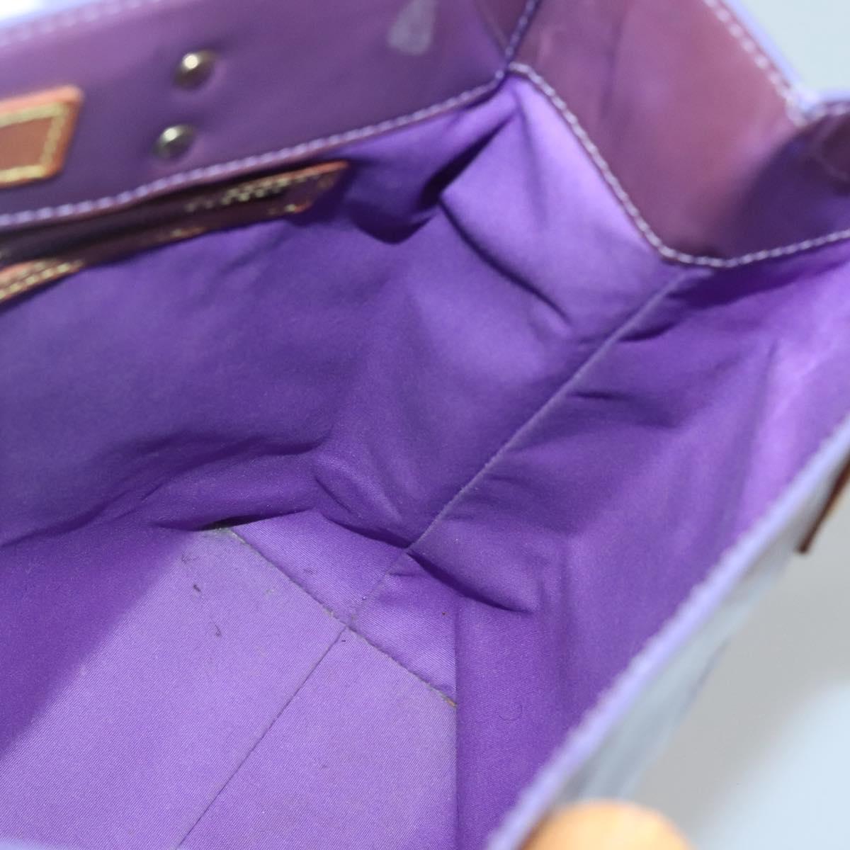 LOUIS VUITTON Monogram Vernis Reade MM Hand Bag Viole M91087 LV Auth hk2889