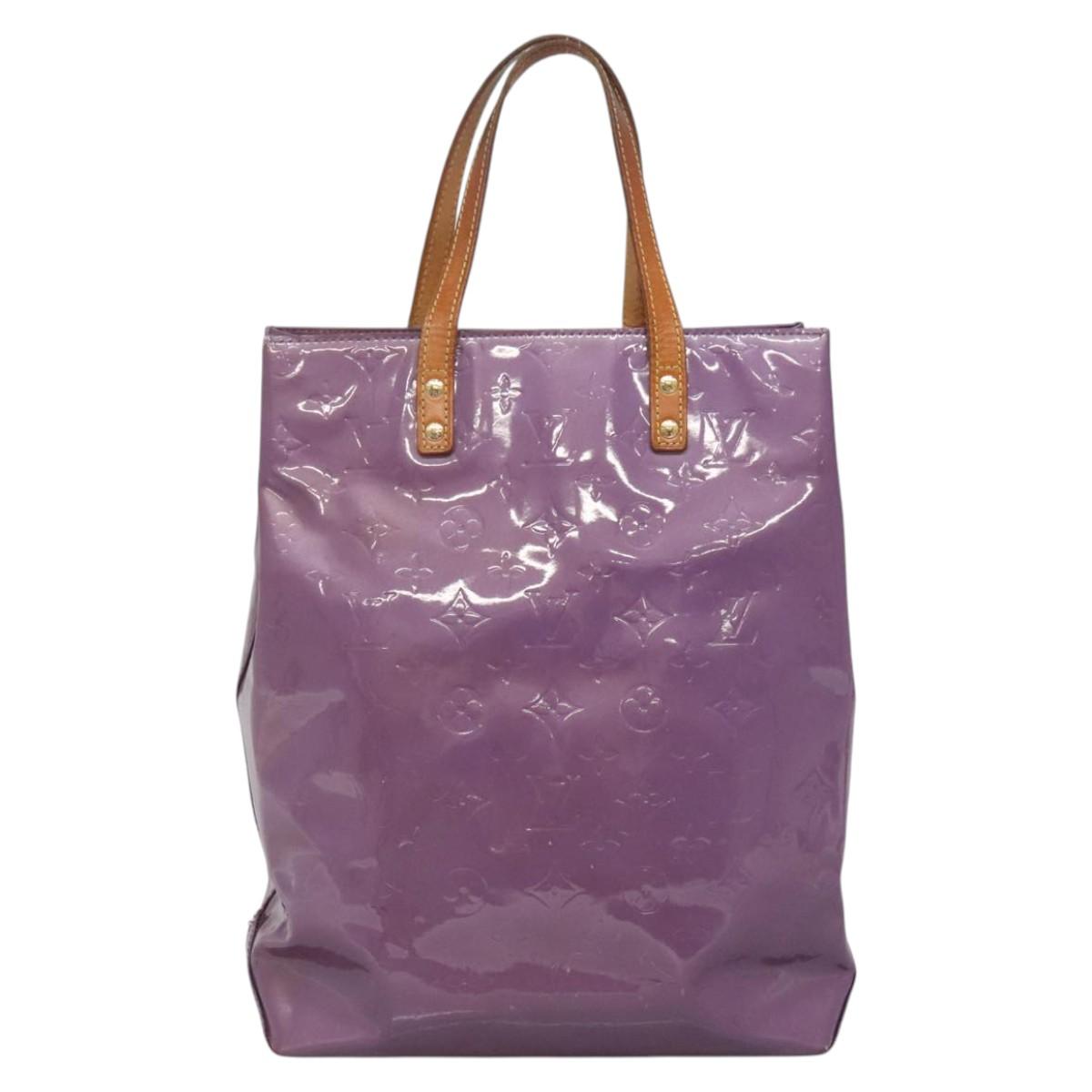LOUIS VUITTON Monogram Vernis Reade MM Hand Bag Viole M91087 LV Auth hk2889