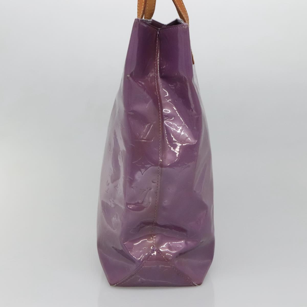 LOUIS VUITTON Monogram Vernis Reade MM Hand Bag Viole M91087 LV Auth hk2889