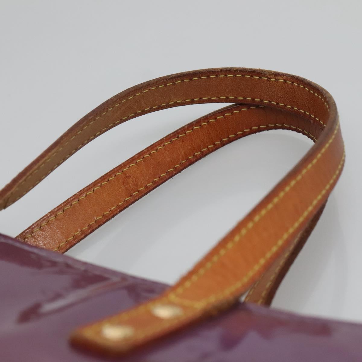LOUIS VUITTON Monogram Vernis Reade MM Hand Bag Viole M91087 LV Auth hk2889