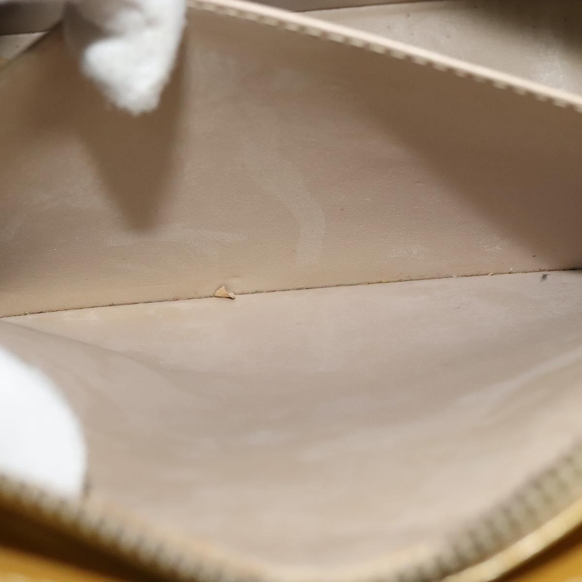 LOUIS VUITTON Monogram Vernis Columbus Tote Bag Beige M91023 LV Auth hk2890