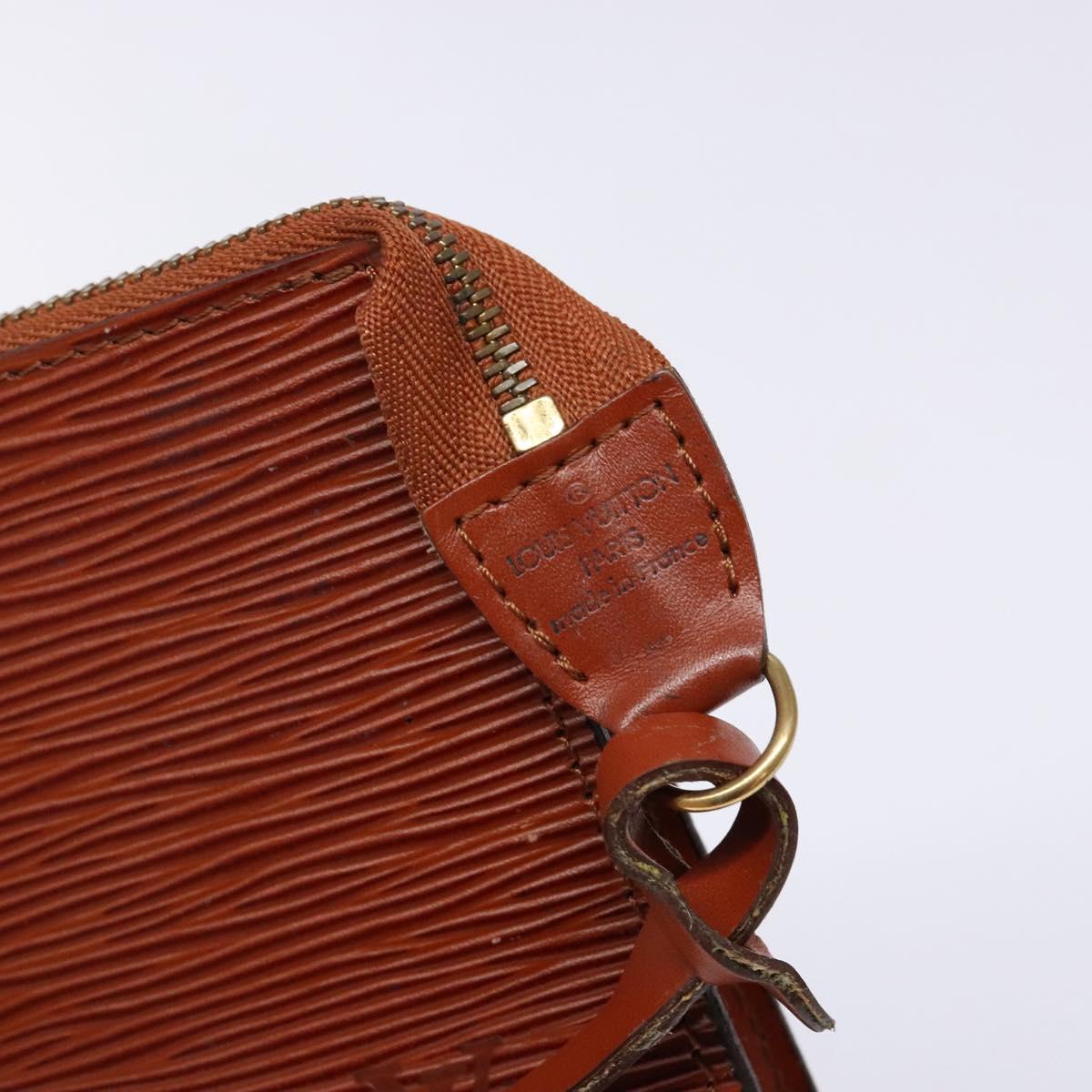 LOUIS VUITTON Epi Pochette Accessoires Accessory Pouch Brown M52953 Auth hk2893