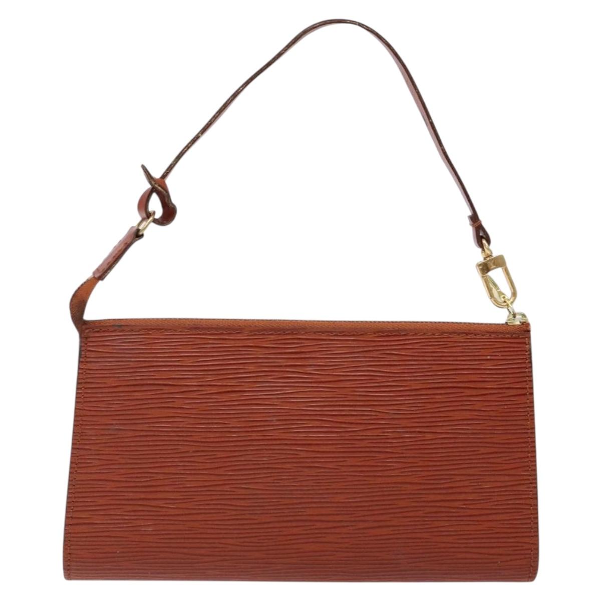 LOUIS VUITTON Epi Pochette Accessoires Accessory Pouch Brown M52953 Auth hk2893