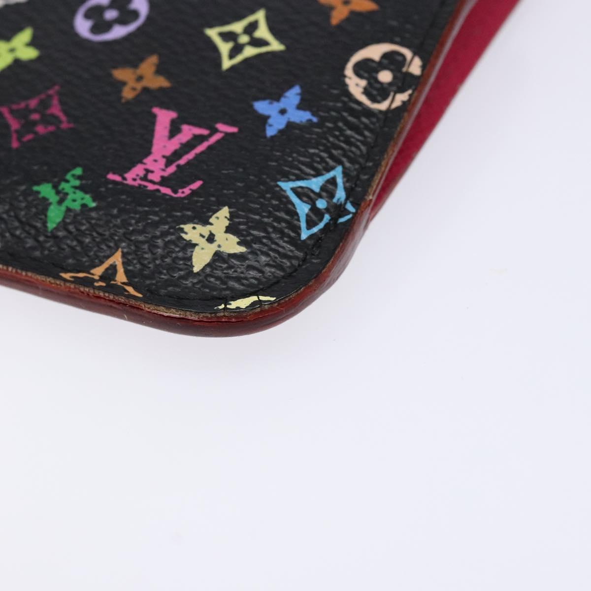 LOUIS VUITTON Multicolor Pochette ClesNM Coin Purse Black M60279 LV Auth hk2897