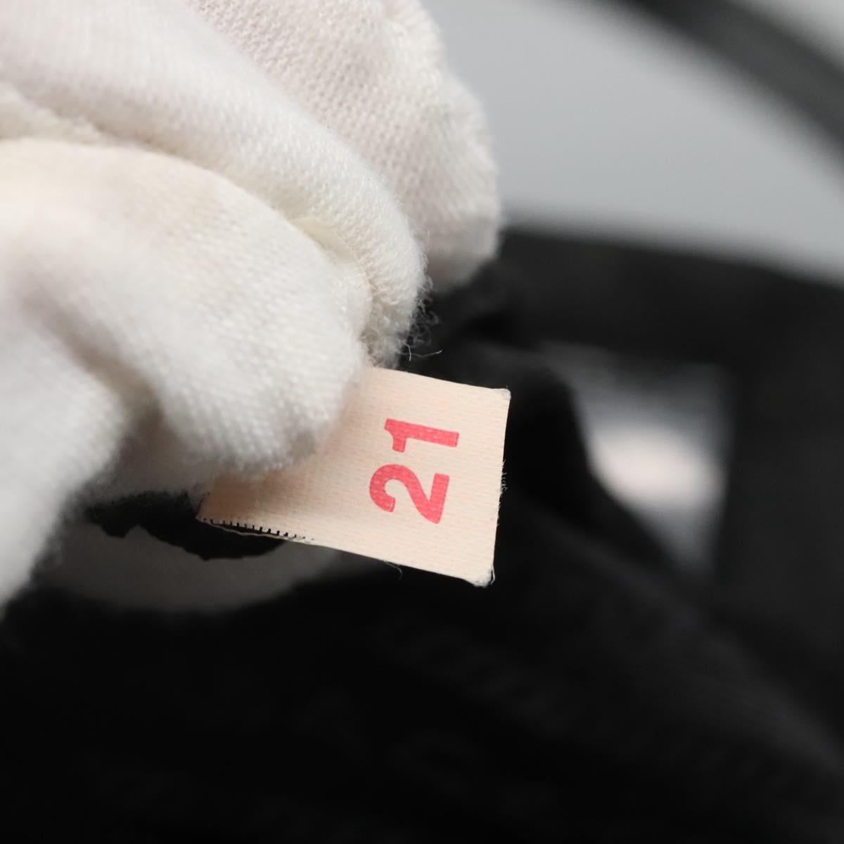 PRADA Tote Bag Nylon Black Silver Auth hk2905