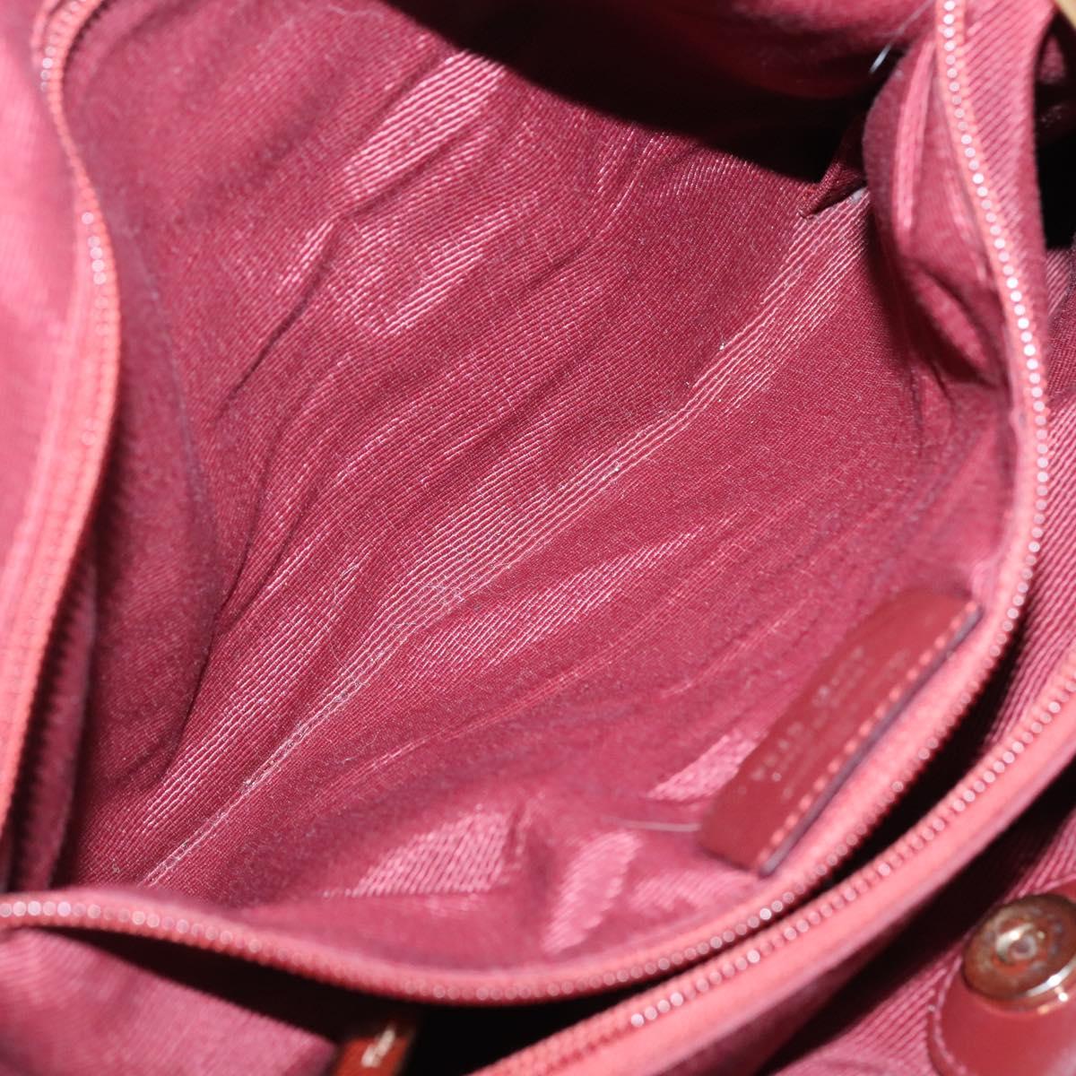 Salvatore Ferragamo Vala Tote Bag Nylon Bordeaux Gold Auth hk2907