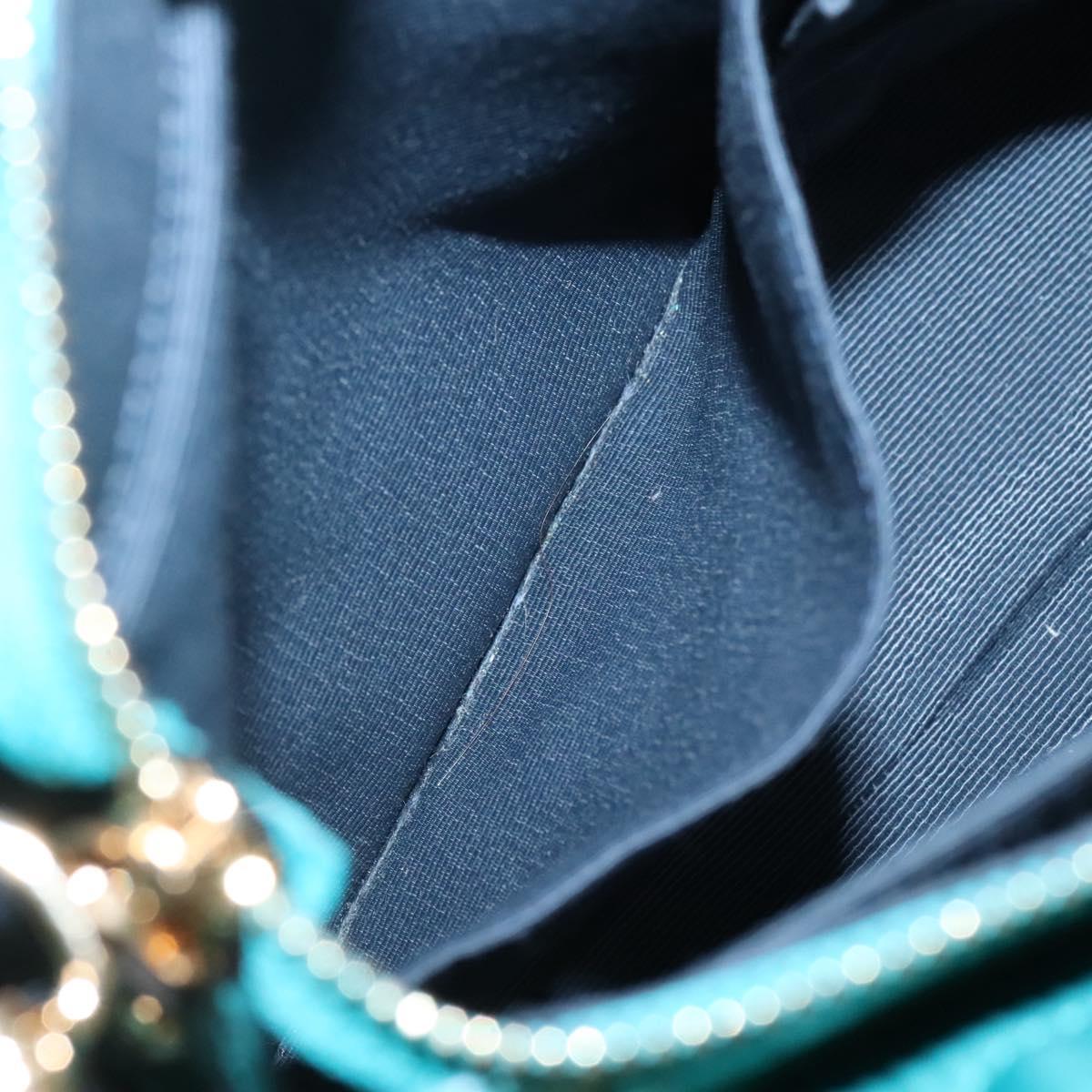 Salvatore Ferragamo Vala Tote Bag Nylon 2way Green Gold Auth hk2908
