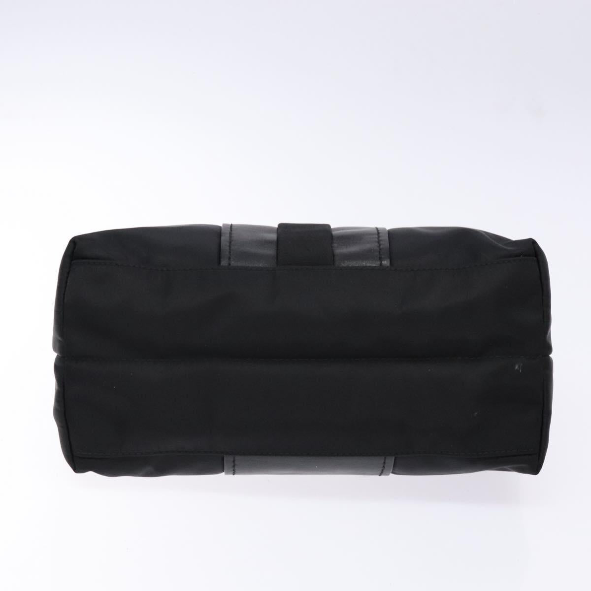 Salvatore Ferragamo Vala Tote Bag Nylon Black Gold Auth hk2909