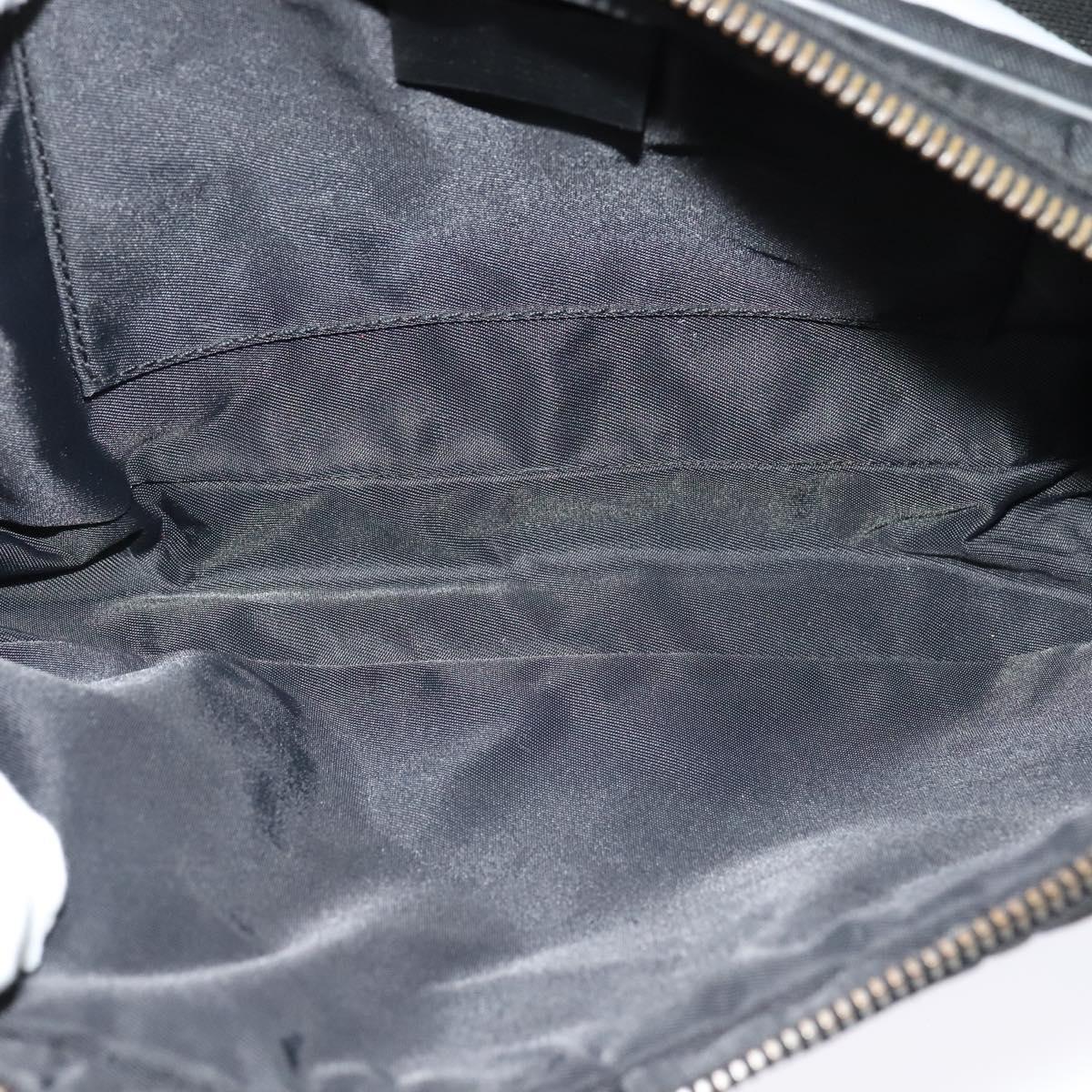 GUCCI GG Canvas Guccissima Waist Bag Leather Nylon Black 162417 Auth hk2912