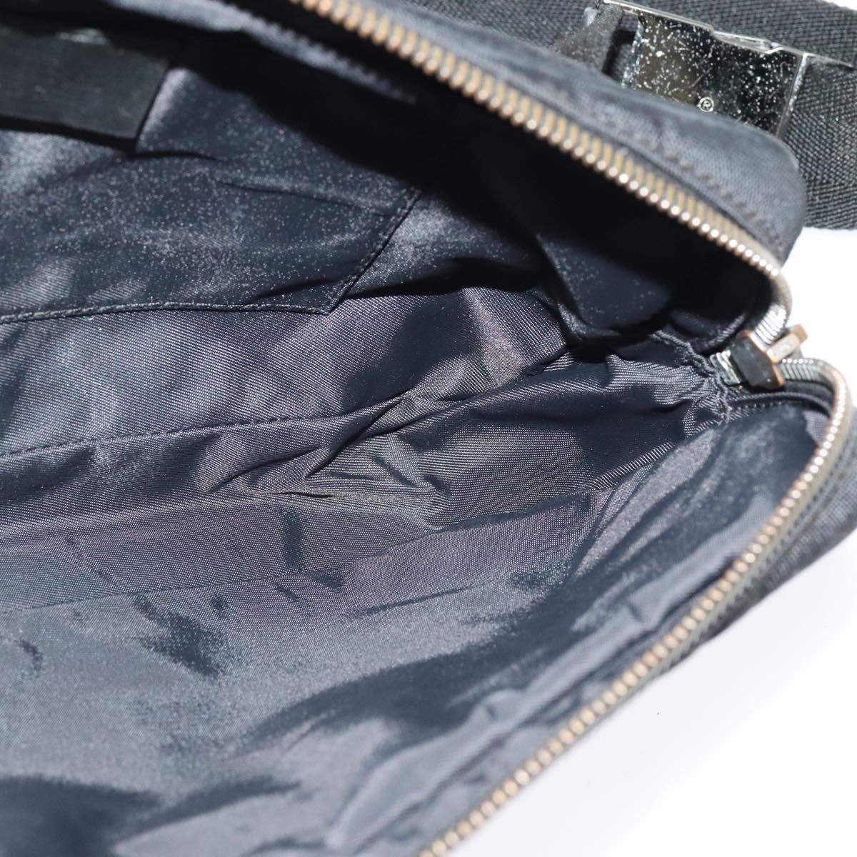 GUCCI GG Canvas Guccissima Waist Bag Leather Nylon Black 162417 Auth hk2912